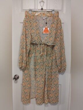 Floral Two Piece Skirt And Top